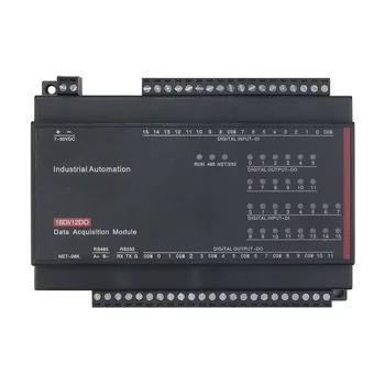 12DO ממסר פלט 16DI בורר קלט RJ45 Ethernet RS485+232 TCP מודול Modbus הבקר TCP-508K